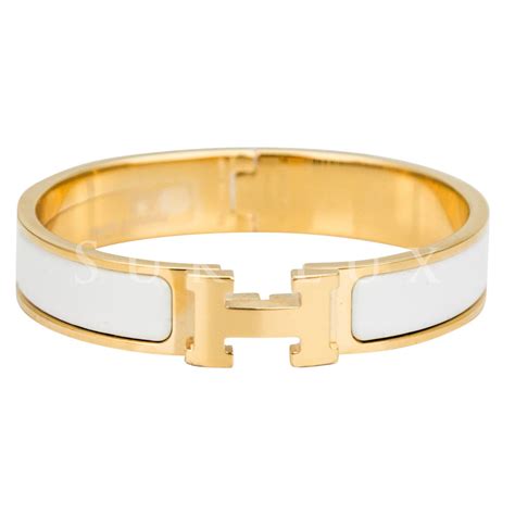 hermes clic clac h white|Hermes clic clac for sale.